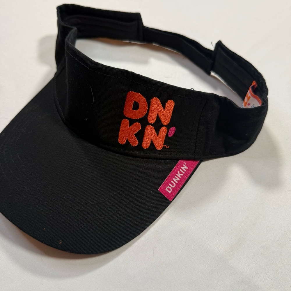 DNKN Donuts Halo Black Visor with Vibrant Orange Logo - Picture 3 of 9